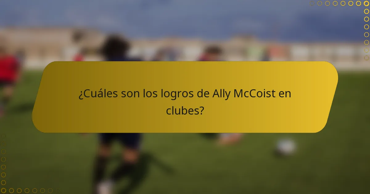 ¿Cuáles son los logros de Ally McCoist en clubes?